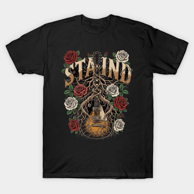 

Men Black Print T-shirt Staind Band No-Cut Transfer Paper Print Cotton Tshirt L чорний