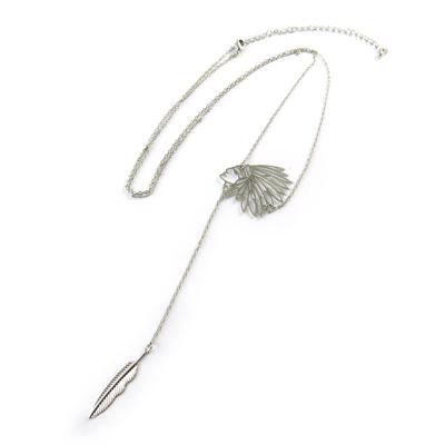 [N8444] - Silver 'Navajos' Long Necklace