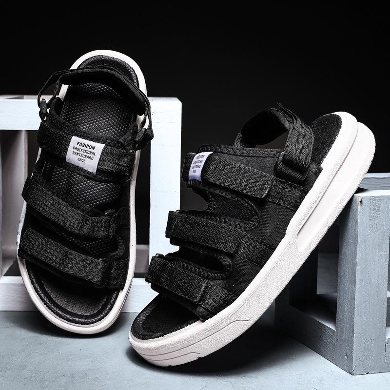 

Летние мужские корейские спортивные сандалии 2024 года : Пляжные шлепанцы для студентов. 46