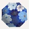 1 Stück Blumig Blau Automatisches Öffnen/Schließen Regenschirm, Tragbarer Faltregenschirm für Reisen, Themenveranstaltungen, Er ist als Geschenk für verschiedene Feste geeignet, Ou