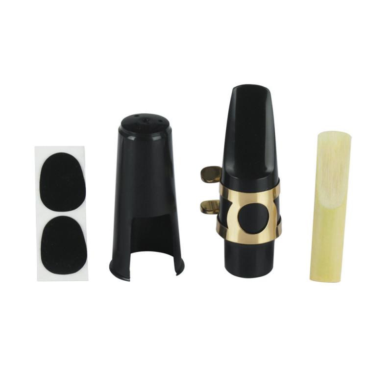5pcs Set Saxophone Mouthpiece+Clip+Clip Cap+Reed+Dental Pad for Alto/Tenor/Soprano Sax Musical