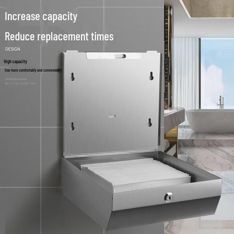 Morona Grey Mini Brushed Stainless Steel Hand Towel Dispenser