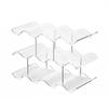 Yangyizhi Cup Storage Rack, Multi-Layer Stacking Organizer, with Wavy Slot Design, Space Saving Desktop Bar for Mugs Glasses Coffee Cups