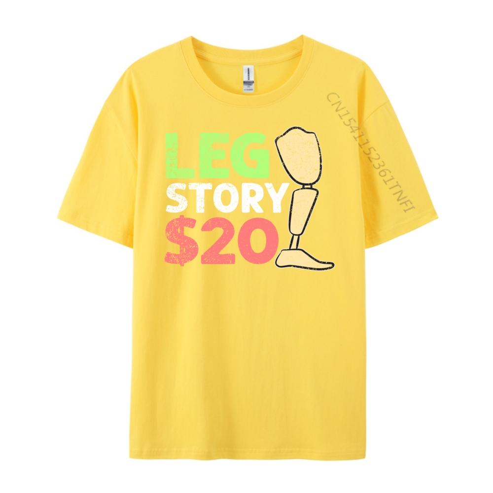 Leg Story Amputee Leg Protesis Designer T Shirt Men Clothes EU SIZE Graphic