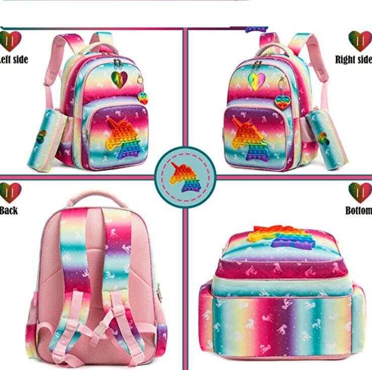 Children 3 Pcs  School Backpack Bag Set Schoolbag Student Primary School Bag Satchel Backpack for Girl Student Book Backpack Bag