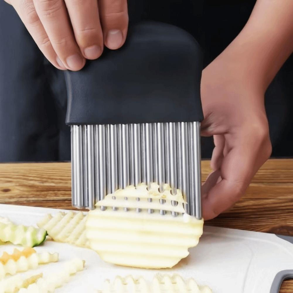 Stainless Steel Wavy Chopper Multi-Functional Vegetable Cutter Potato Chip Slicer Food Preparation