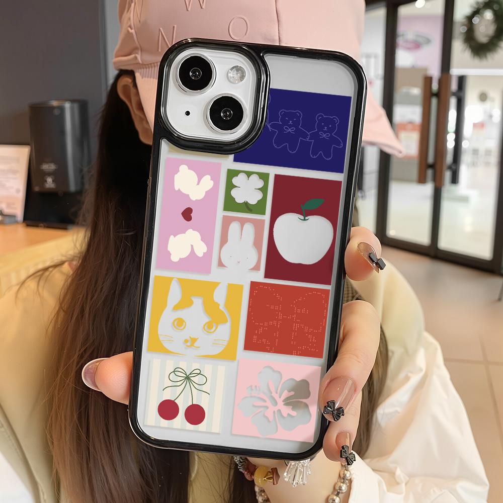 Acrylic Phone Case For iPhone 11 13 16 ProMax Case iPhone 13 14 15 ProMax 12 13 ProMax Case Samsung A55 A05S A54 A06 S22 A15 S23 A12 A22 A52S Cartoon