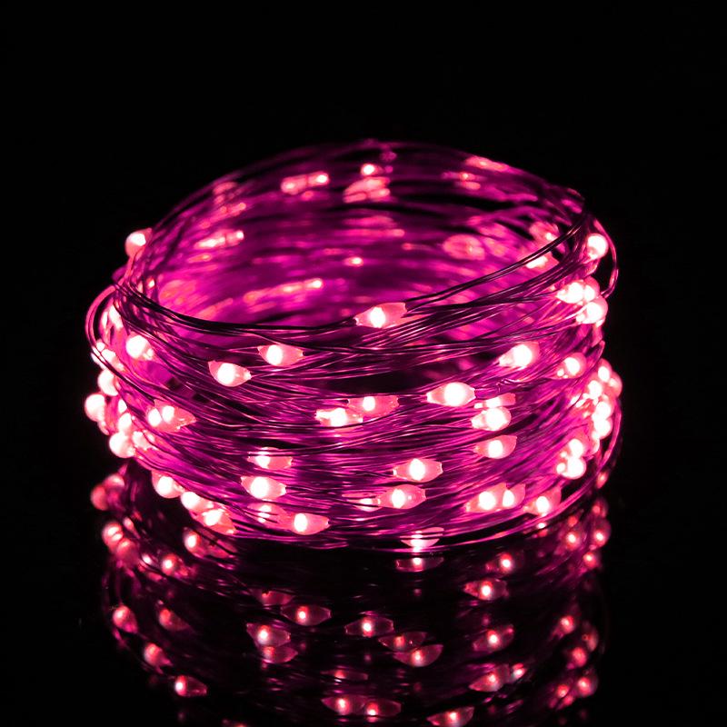 Solar Copper Wire LED String Lights - 8 Modes, Outdoor Waterproof, Colored Garden & Christmas Decoration Lights