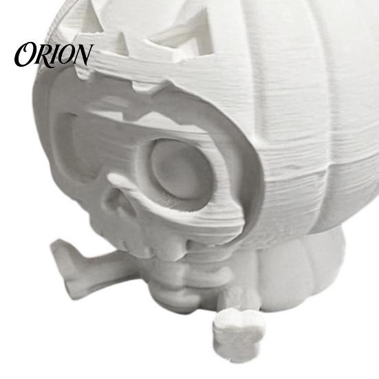 Dark And Pastoral Halloween Ornament Pumpkin Skull Ornament, Hollow Ghost Face Design, 3D Printed Unique Decor Detailed Layered Figurine, for Desktop