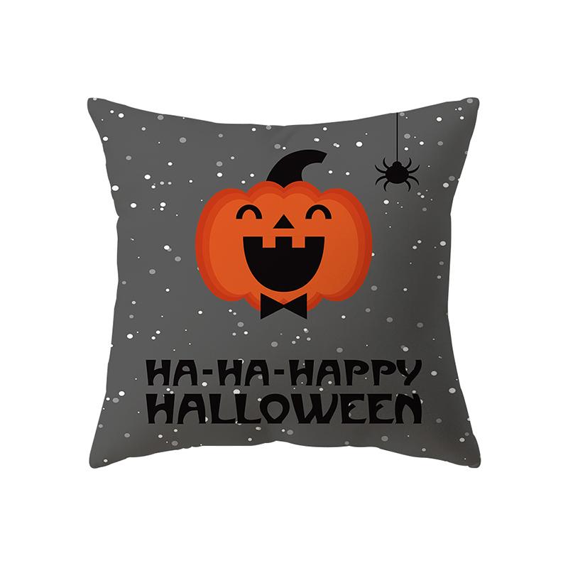 Devil Pumpkin Throw Pillow Cover Halloween Theme Throw Pillow Cover Sofa Chair Bed Cushion Cover Home Decor