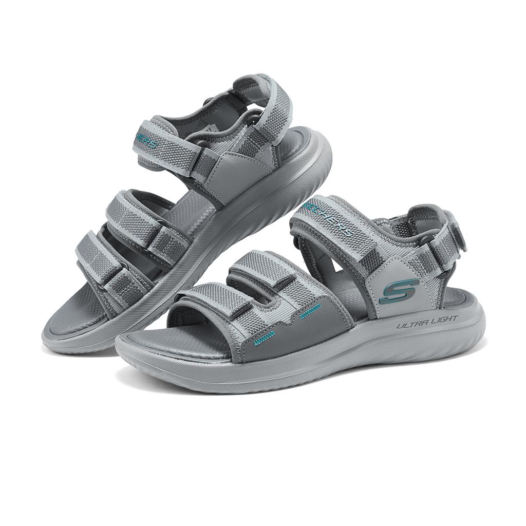 Skechers Sport Mens Fabric Synthetic Leather Lightweight Comfortable Beach Sandals Men Sandals 232986-GYTQ