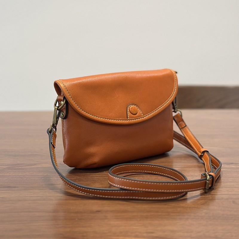 Johnature Summer Mobile Phone Bag Genuine Leather Retro Small Bag Versatile Women's Shoulder Crossbody Bags