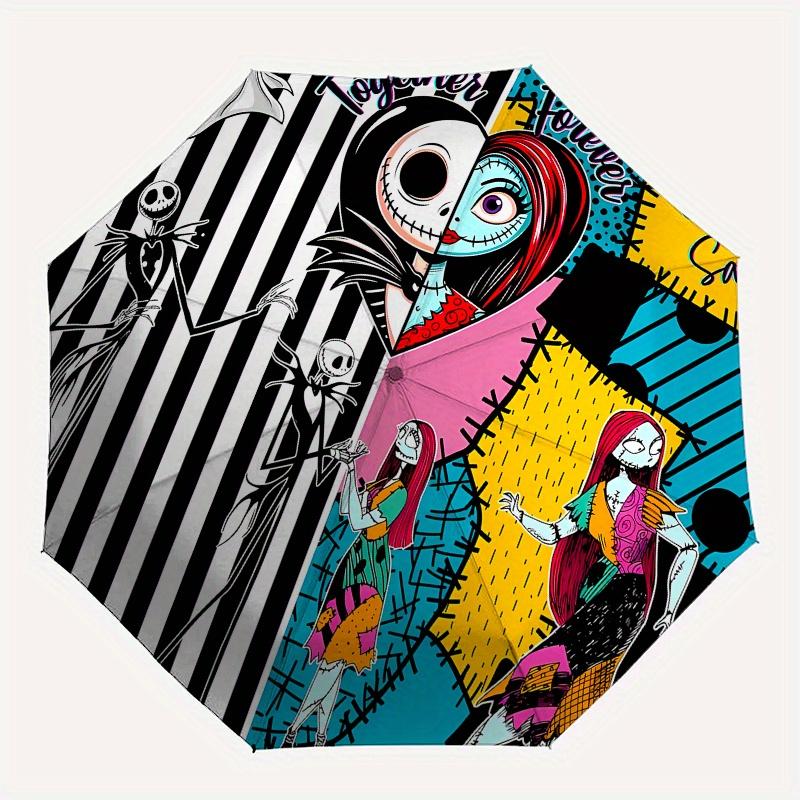 Jack, Sally Automatischer Öffnungs- und Schließschirm, Kompakter Reiseschirm, Leicht und Tragbar, Geeignet für Strand Pendeln Business