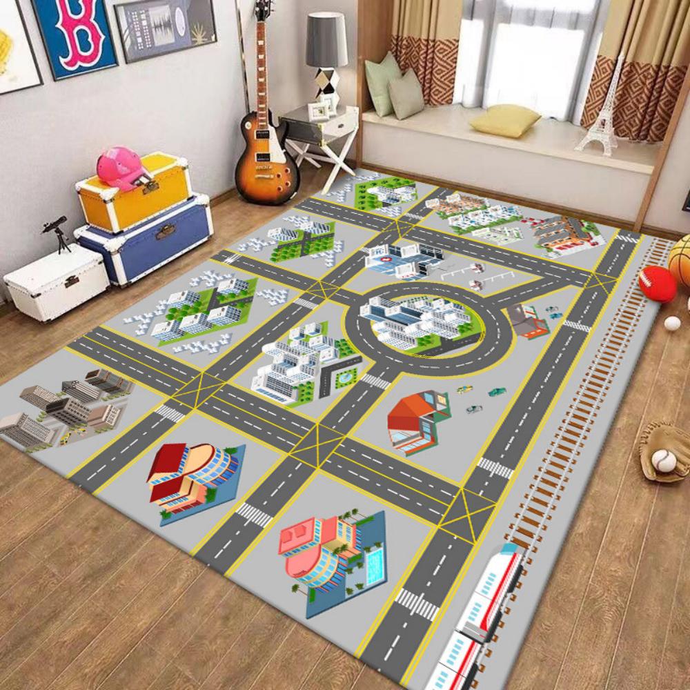 Rectangular Non-slip Living Room and Bedroom Rug for Living Room, Super Soft Children's Play Mat, Home Rug Decoration