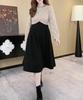 Luxury Lace Jacquard Long-Sleeve Dress for Middle-Aged Women - Autumn/Winter Collection