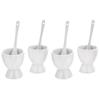 4x Porcelain Egg Cup Stand for Egg Serving