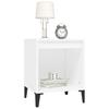 Table de chevet - Maison Exclusive - Blanc - 40 x 35 x 50 cm - Bois d'ingénierie