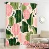 2D Flat Printing  JIT 2pcs   Curtains (Without Rod) Floral Curtain Bliss Chic Contemporary Curtains Versatile Fabric Curtains Home