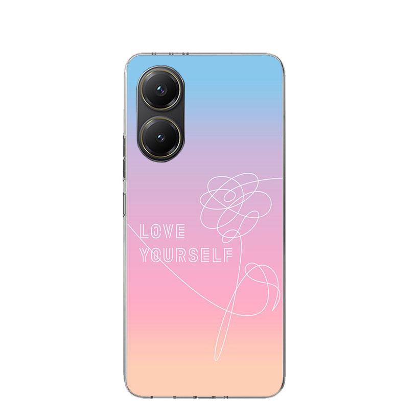 Love Yourself Flower Heart Line Kpop Case Phone Cover for Xiaomi Poco X3 Nfc X5 X6 X7 X4 Gt F7 Ultra F6 F5 Pro F4 F3 M5S M4 M6 M