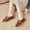 Baotou Hausschuhe Damen Retro Samt Warme Hausschuhe Damen Echtes Leder Mittleren Alters Ältere Damenschuhe Lammwolle Halbschuh
