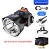 High-Brightness Waterproof Headlamp: Multifunctional, Long Battery Life, Electric Display—Ideal for Outdoor, Emergency, and Fishing Use