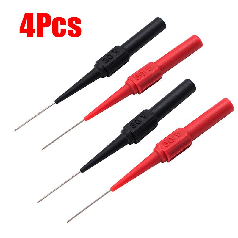 30V Car Tip Probes Diagnostic Tools Auto Multimeter Test Lead Extention Back Piercing Needle Tip Probes Car Repair Accessories