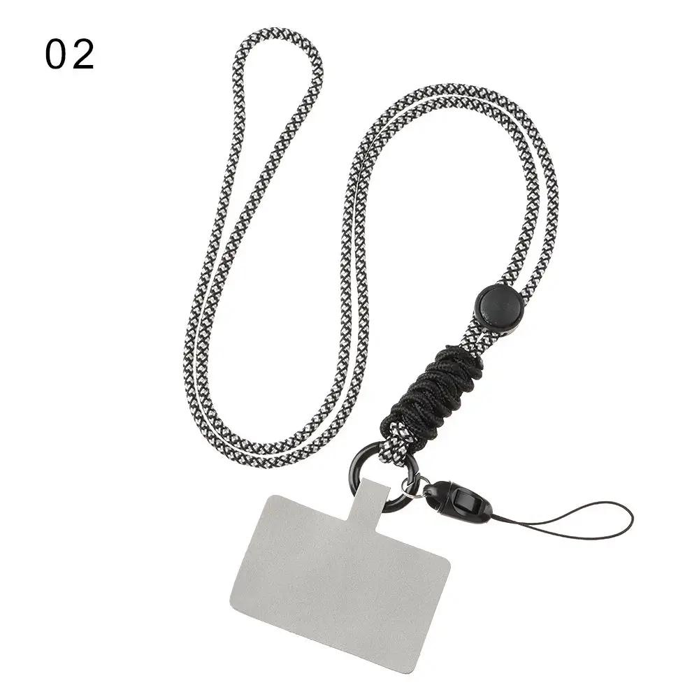 Abnehmbare Hülle Riemen Schlüsselanhänger Kette Crossbody Handy Sicherheitsleine Patch Handy Lanyard Hängeschnur am Hals Nylonband