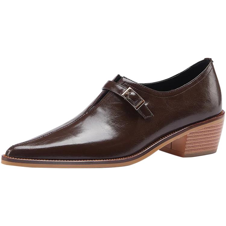 

Новая весенняя женская обувь туфли лодочки острый носок толстый каблук удобные универсальные повседневные туфли ретро средний каблук 40