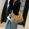 Bag Women's Large-capacity New Simple and Versatile Pleated Shoulder Messenger Bag Class Tote Bag