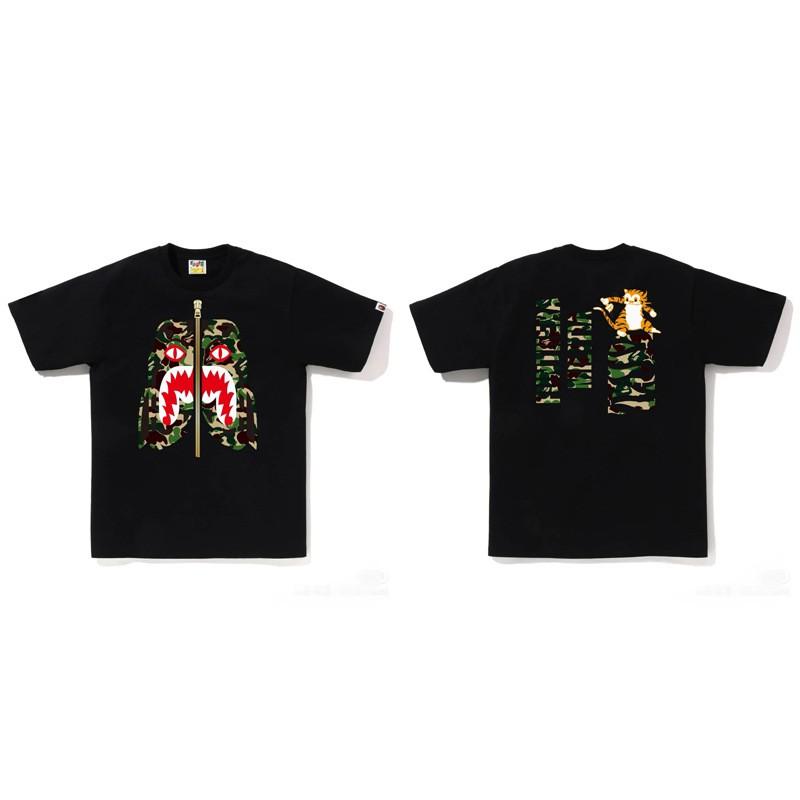 Heavyweight 260g Cotton Graphic Tee Men - Oversized Streetwear T-Shirt With Cartoon Ape Head Print Casual Wear