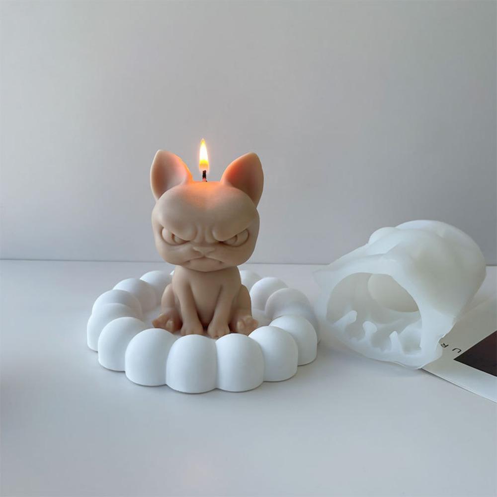 Animal Silicone Candle Mold DIY Anger Puppy Poodle Dog Labrador Retriever Gypsum Beeswax Mould Aromatherapy Candle Making Tool