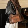 Autumn and Winter Large-capacity Underarm Bag Women's 2025 New Leopard Print Tote Bag Multi-functional One-shoulder Dual-purpose Bag