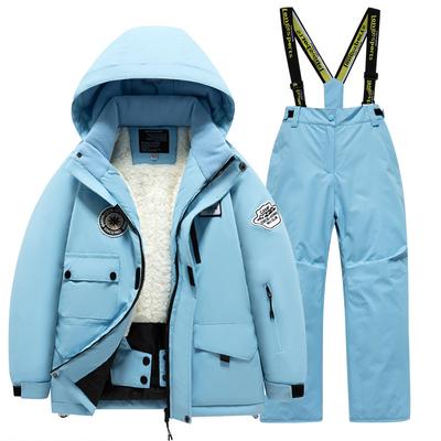 Children's Winter Skiing Suit for Boys and Girls Windproof and Waterproof Thick Coat for Warmth and Snow Playing Equipment