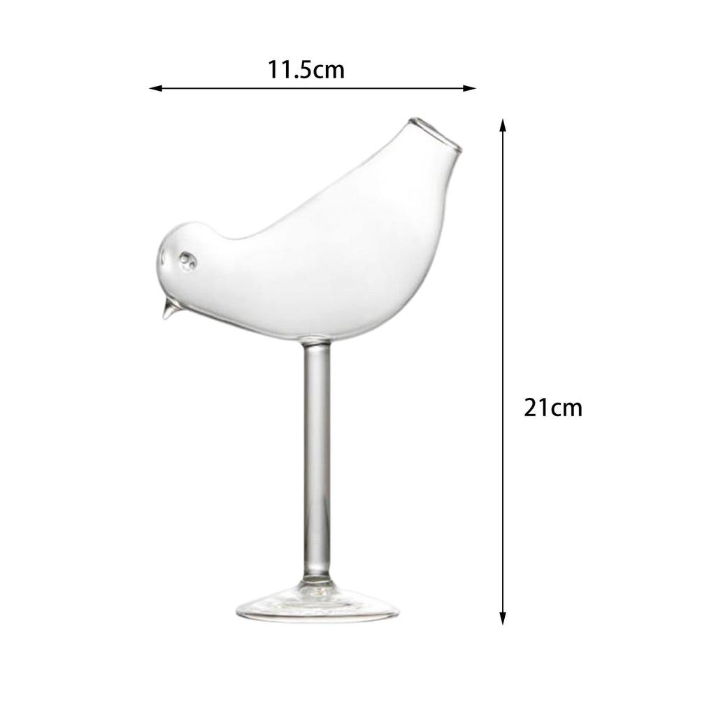 Bird Champagne Glass juice Beverage Cups Smoked Cocktail Goblet Glasses Bird Shaped Cocktail Glass for Dinner Wedding Party