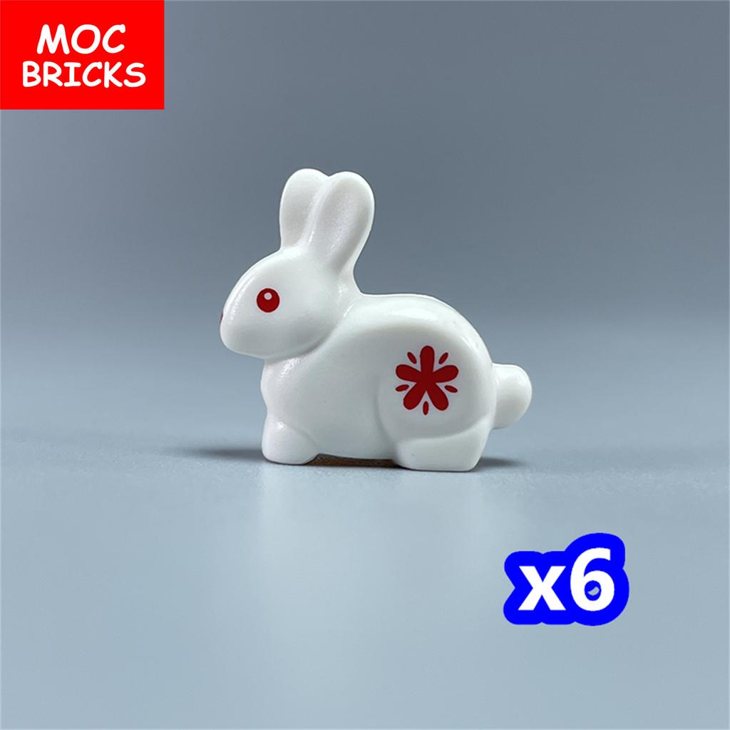 MOC Bausteine Tier Hase Kaninchen Bau 29685pb02 Bauernhaus Pinsel Stadt Modell Pädagogische Bausteine Geschenk für Kinder