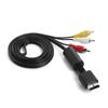 New Multi Out Adapter AV Cord Video/Audio Cable 3 RCA Flat
