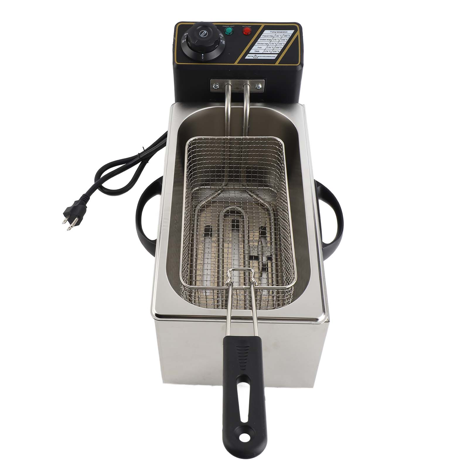 

Электрическая фритюрница 4 л 4,2 кварт с корзиной для фильтрации масла 1400 Вт нержавеющая сталь 60 200 градусов Цельсия 140 392 US Plug