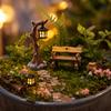 Retro Tree Lanterns Ornaments Dollhouse Statue Miniature Desk Ornament  Garden