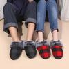 Women Cotton Slippers  New Plush Fluffy Slippers Indoor Home Floor Non-slip Warm Thick Soled Lattice Slippers Chanclas Mujer