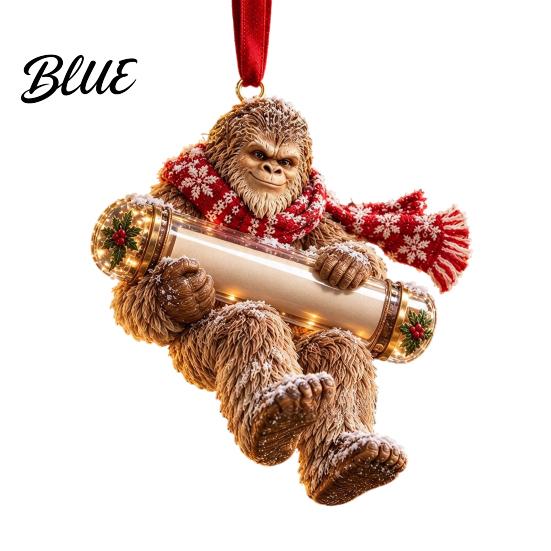 Holiday Cash Present Decoration Big Foot Money Holder for Cash 2D Acrylic Sasquatch Gift Unique Grandchildren Ornament Clear Xmas Tree Hanging Party