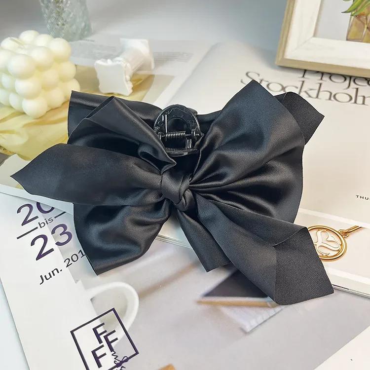 

Корейские большие банты заколки для хвостика модные аксессуары для волос головной убор атласная бабочка заколка для волос женские банты заколки-крабы