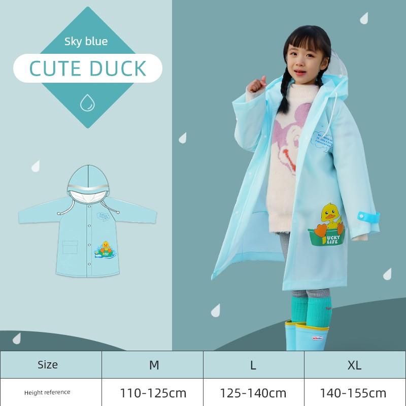 Children's Raincoat for Primary School Students, Boys and Girls, Full-Body Waterproof, New Model for Kindergarten, with Backpack Space