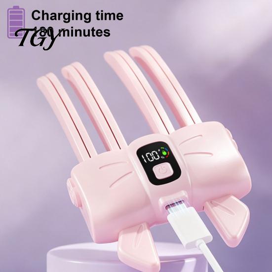 Instant Hair Root Lift Clip Heated Clip, LCD Display Wireless Volumizing Rechargeable Styling 2 Temperature Adjustable Electric Tool for Bangs,