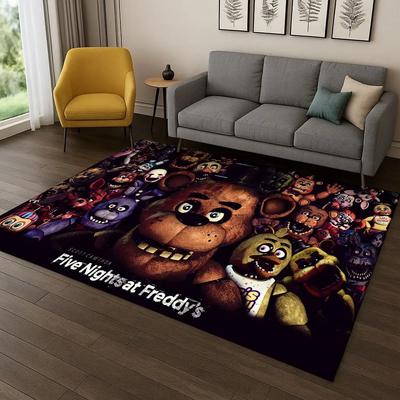 Tappeto Cartoon 3D F-FNAF per Camera da Letto Soggiorno Divano Zerbino Decorazione Casa, Tappeto Area Giochi Bambini Antiscivolo Regalo di Natale
