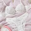 French Lace Lingerie Set: Sexy Hollowed-Out Bra & Thong Duo