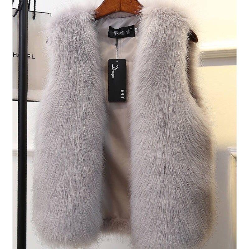 New autumn and winter imitation mink vest women's fur coat women's imitation fox hair thickened fur vest