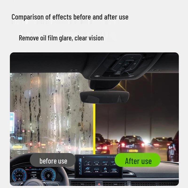 Multifunctional Green Car Degreasing & Oil Film Cleaning Brush for Glass & Windshield Wipers