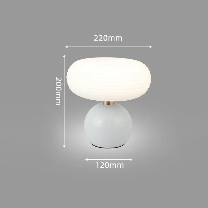 Mushroom Night Light USB Dimmable Desk LampTouch Switch Bedroom Bedside Lamp Eye Protection Learning Rechargeable Table Lighting