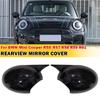 For BMW Mini Cooper R55 R57 R58 R59 R61 Car Sticker Rearview Side Mirror Cover Wing Cap Exterior Door Rear View Case Trim