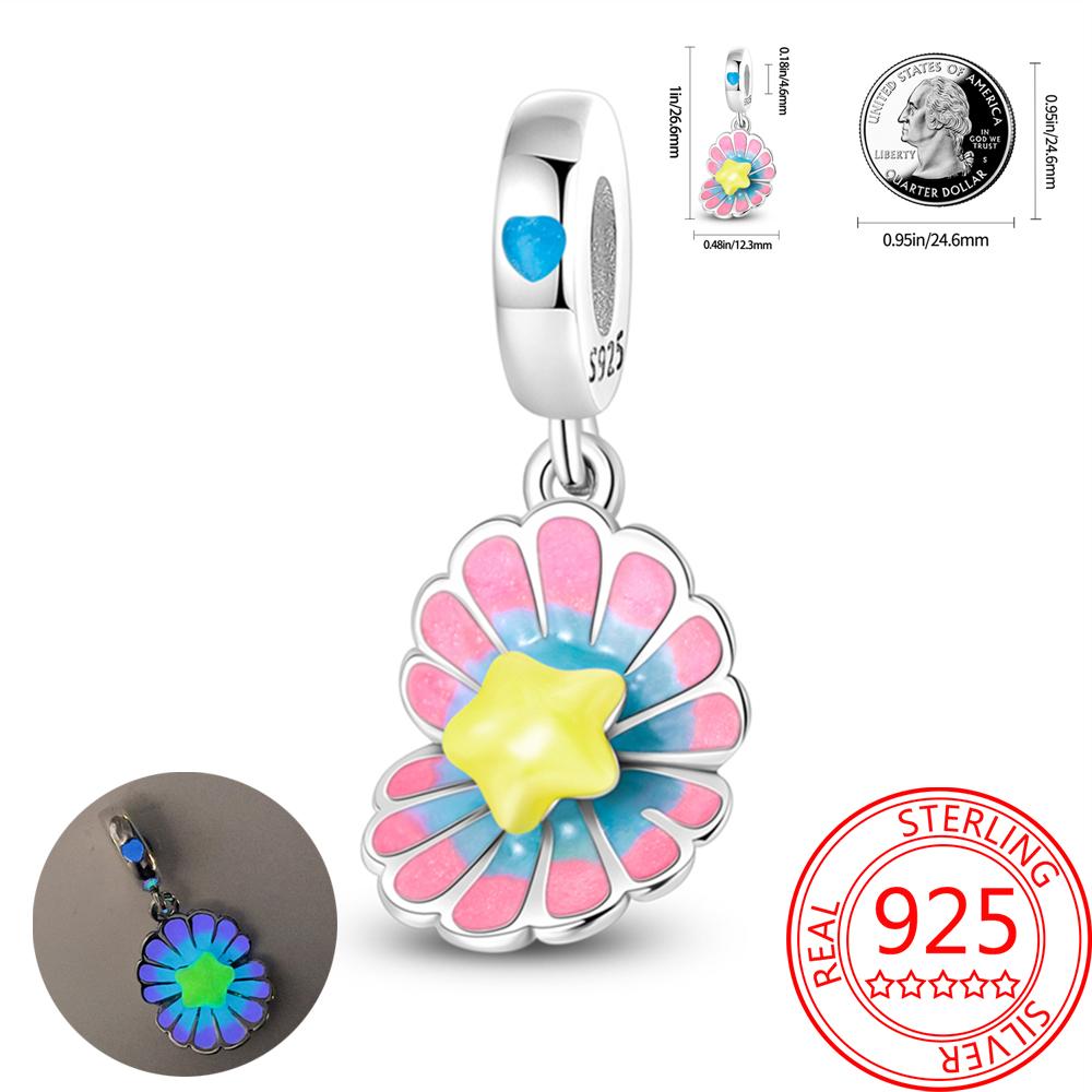 Noctilucent Copper Marine Organism Flowers Firefly Star Moon Build Pendant Bead Fit Bracelet Necklaces Party Gifts